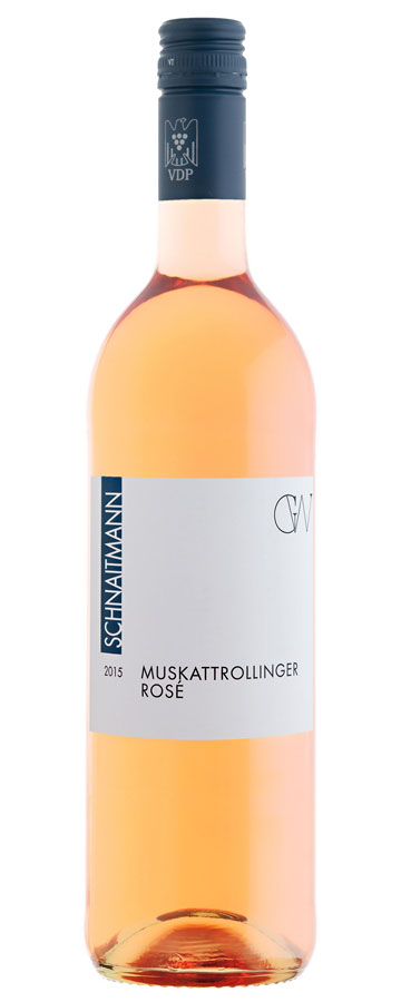 Muskattrollinger rosé Weinflasche